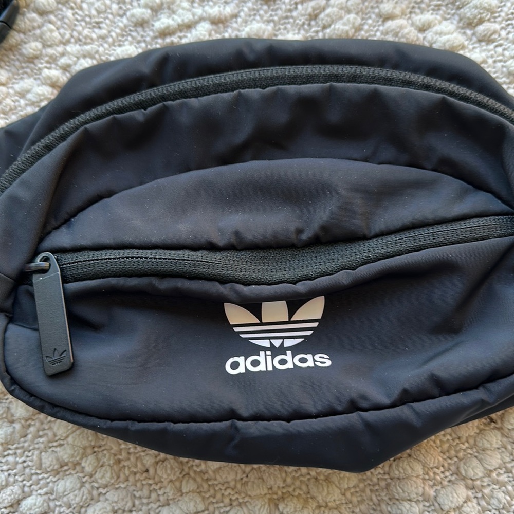 Vintage Adidas Originals National Black Belt Bag Waist Fanny Pack